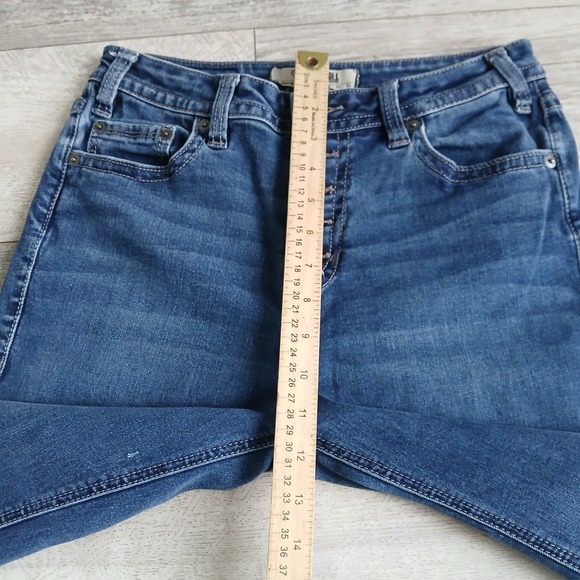 Rock & Roll Denim High Rise Trouser Flare Leg Jeans Womens Size 28/32 Button Fly - Picture 9 of 13